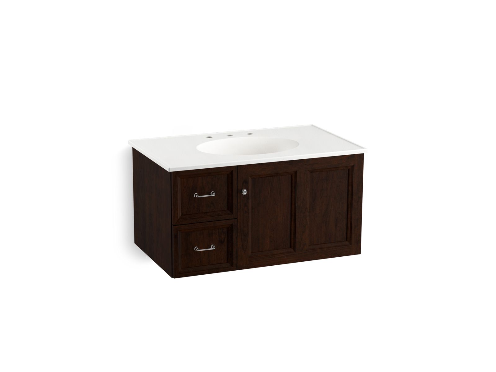 Damask® 36" wall-hung bathroom vanity cabinet
