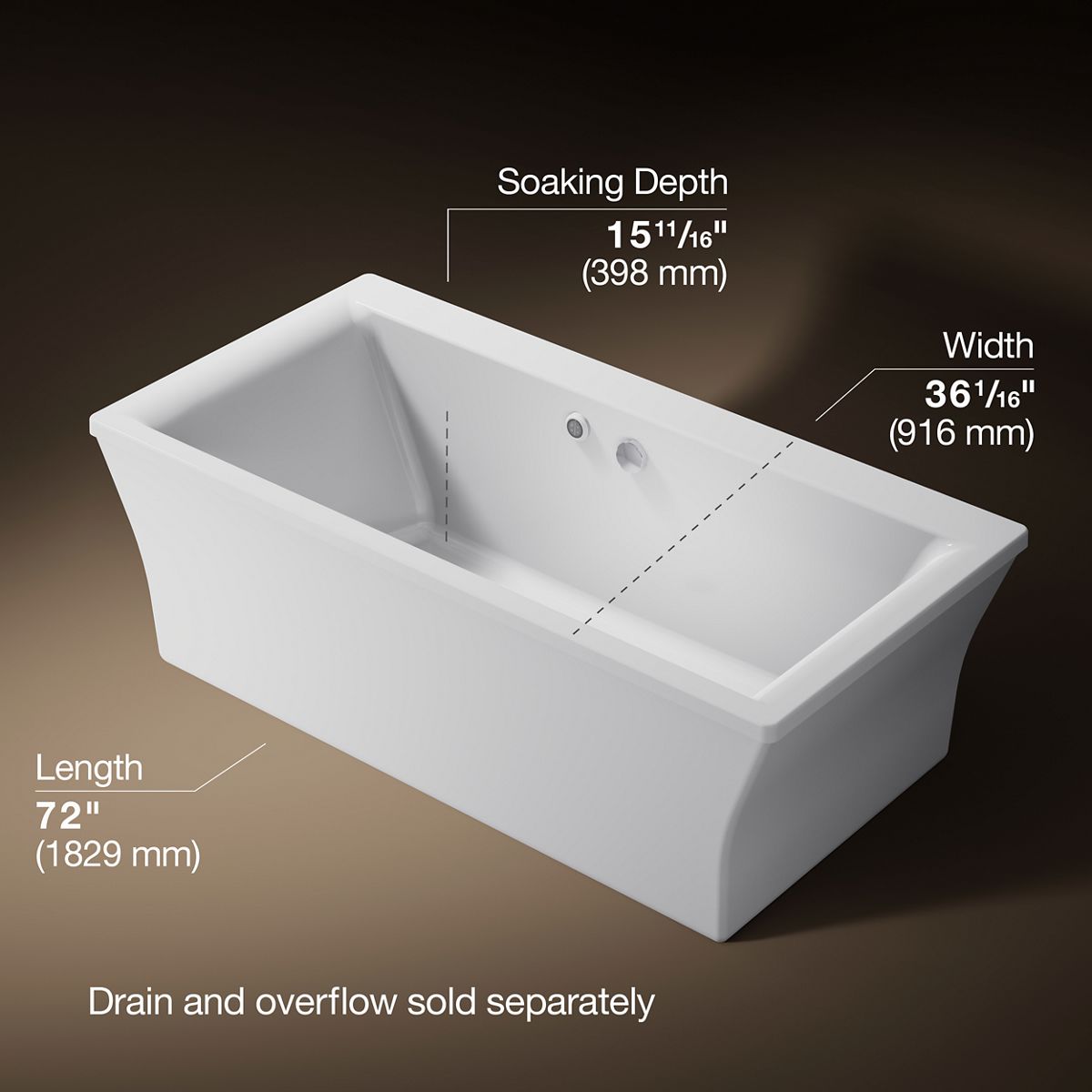5958-stargaze-72-x-36-1-4-freestanding-bath-with-bask-heated-surface-and-fluted-shroud-4.jpg Stargaze® 72" x 36-1/4" freestanding bath with Bask® heated surface and fluted shroud
