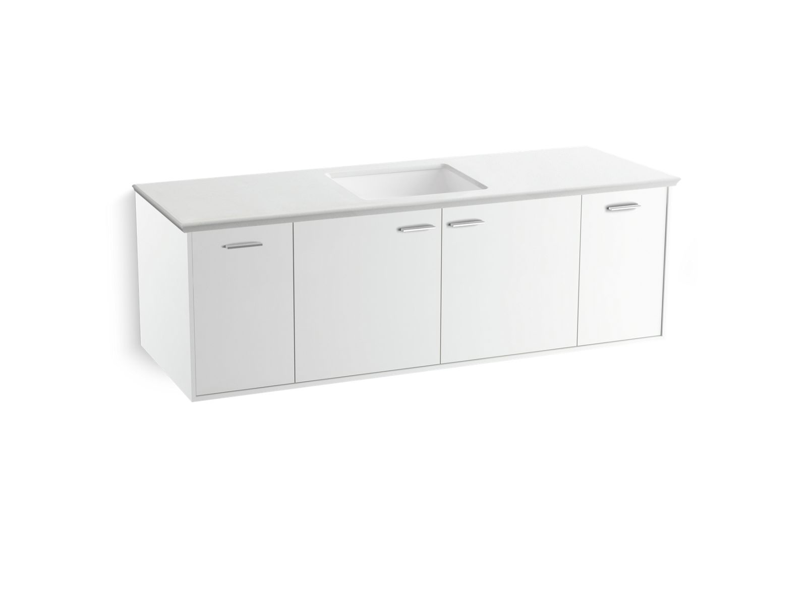 Jute® 60" wall-hung bathroom vanity cabinet