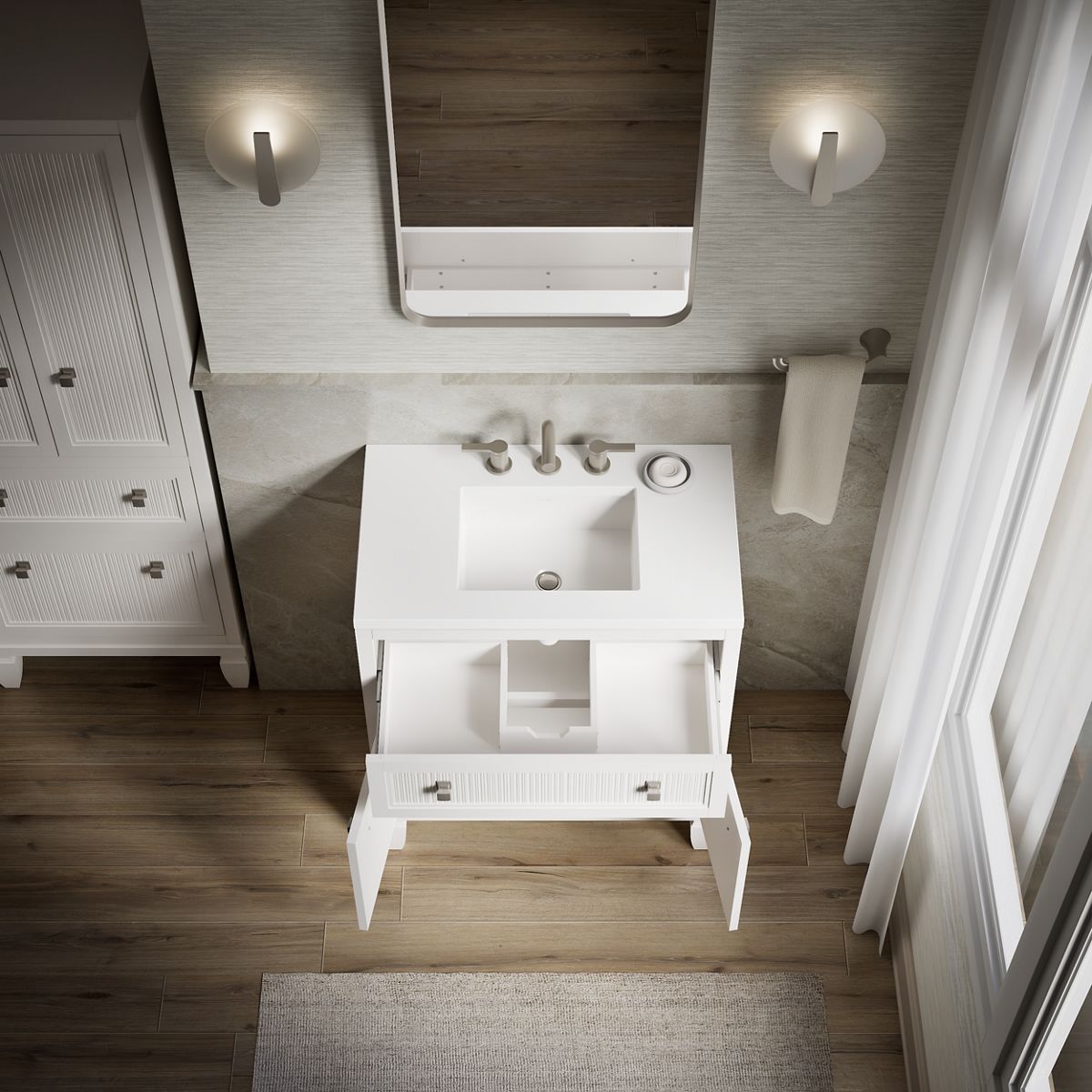 59643-hearthaven-30-bathroom-vanity-cabinet-with-sink-and-quartz-top-25.jpg Hearthaven® 30" bathroom vanity cabinet with sink and quartz top