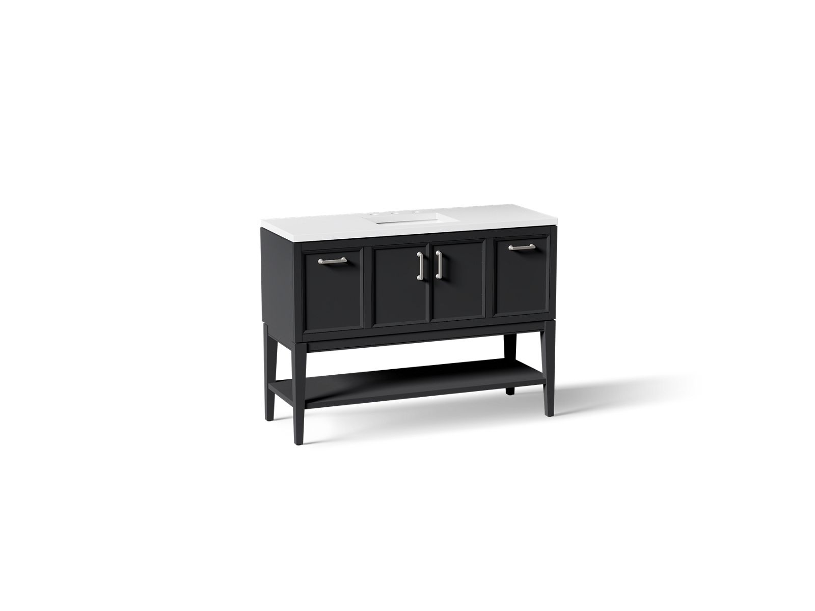 Winnow® 48" bathroom vanity cabinet with sink and quartz top