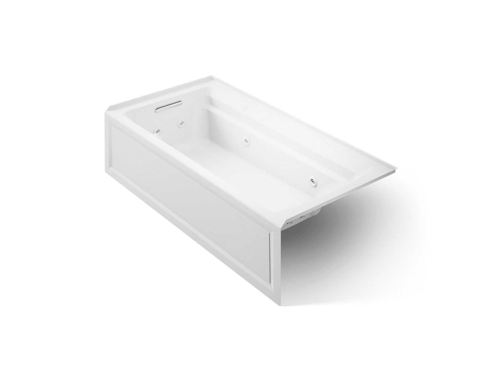 Archer® 72" x 36" alcove Heated BubbleMassage™ air bath and whirlpool, left drain