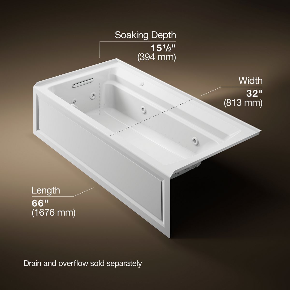 6001-archer-72-x-36-alcove-heated-bubblemassage-air-bath-and-whirlpool-left-drain-12.jpg Archer® 72" x 36" alcove Heated BubbleMassage™ air bath and whirlpool, left drain