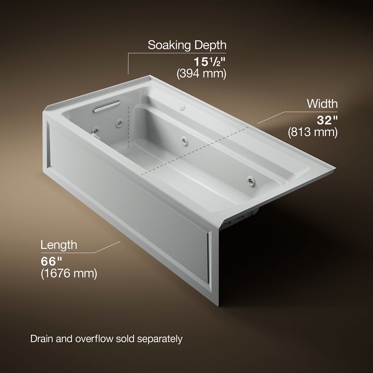 6001-archer-72-x-36-alcove-heated-bubblemassage-air-bath-and-whirlpool-left-drain-14.jpg Archer® 72" x 36" alcove Heated BubbleMassage™ air bath and whirlpool, left drain