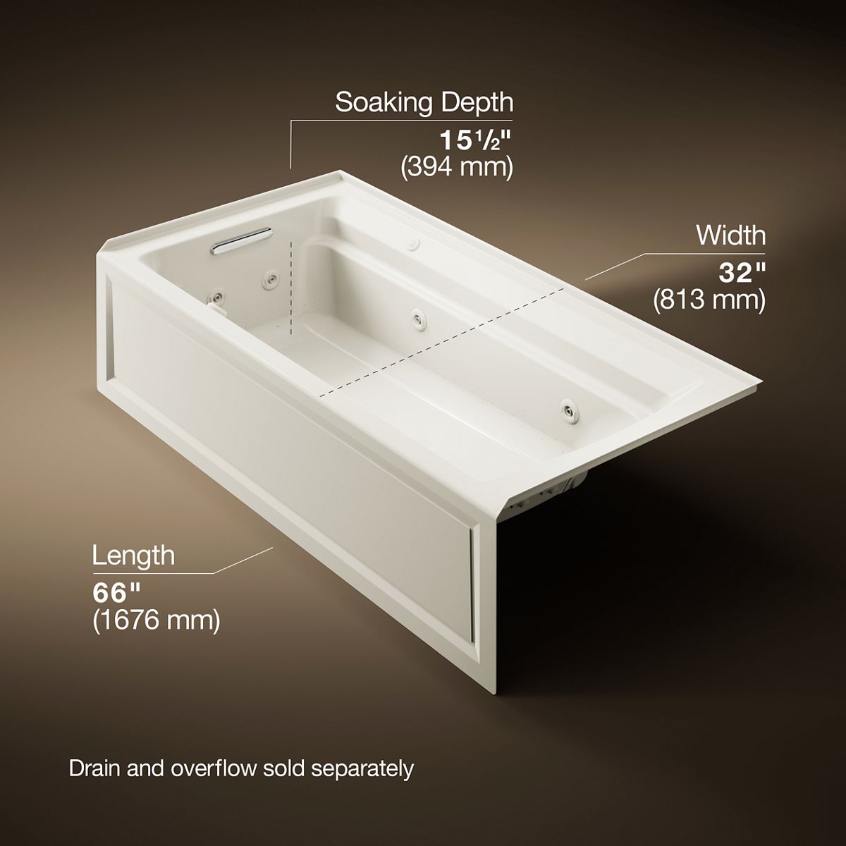 6001-archer-72-x-36-alcove-heated-bubblemassage-air-bath-and-whirlpool-left-drain-15.jpg Archer® 72" x 36" alcove Heated BubbleMassage™ air bath and whirlpool, left drain