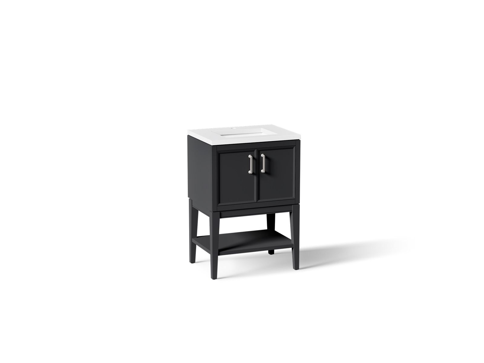 Winnow® 24" bathroom vanity cabinet with sink and quartz top