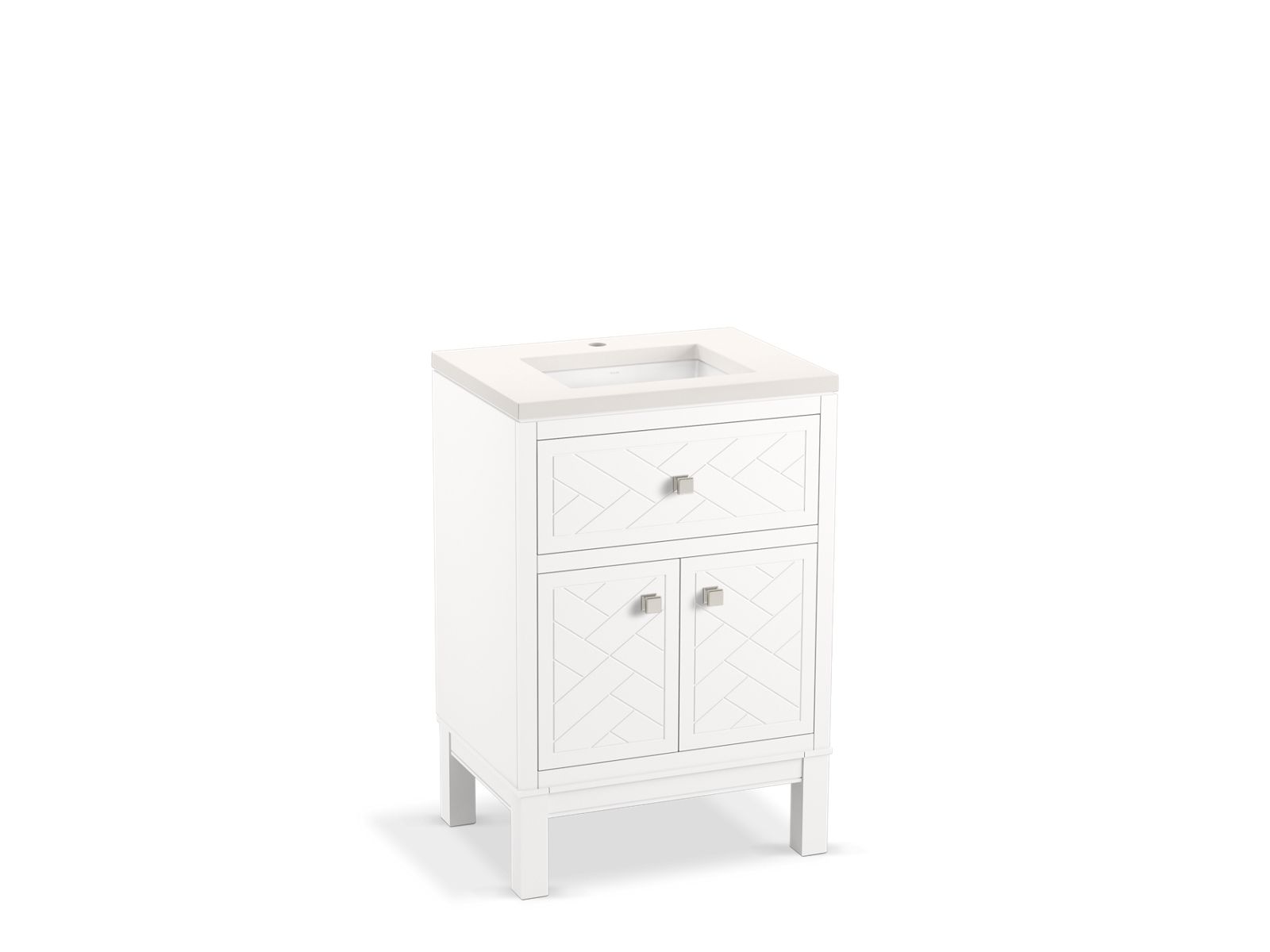 Beauxline® 24" bathroom vanity cabinet with sink and quartz top