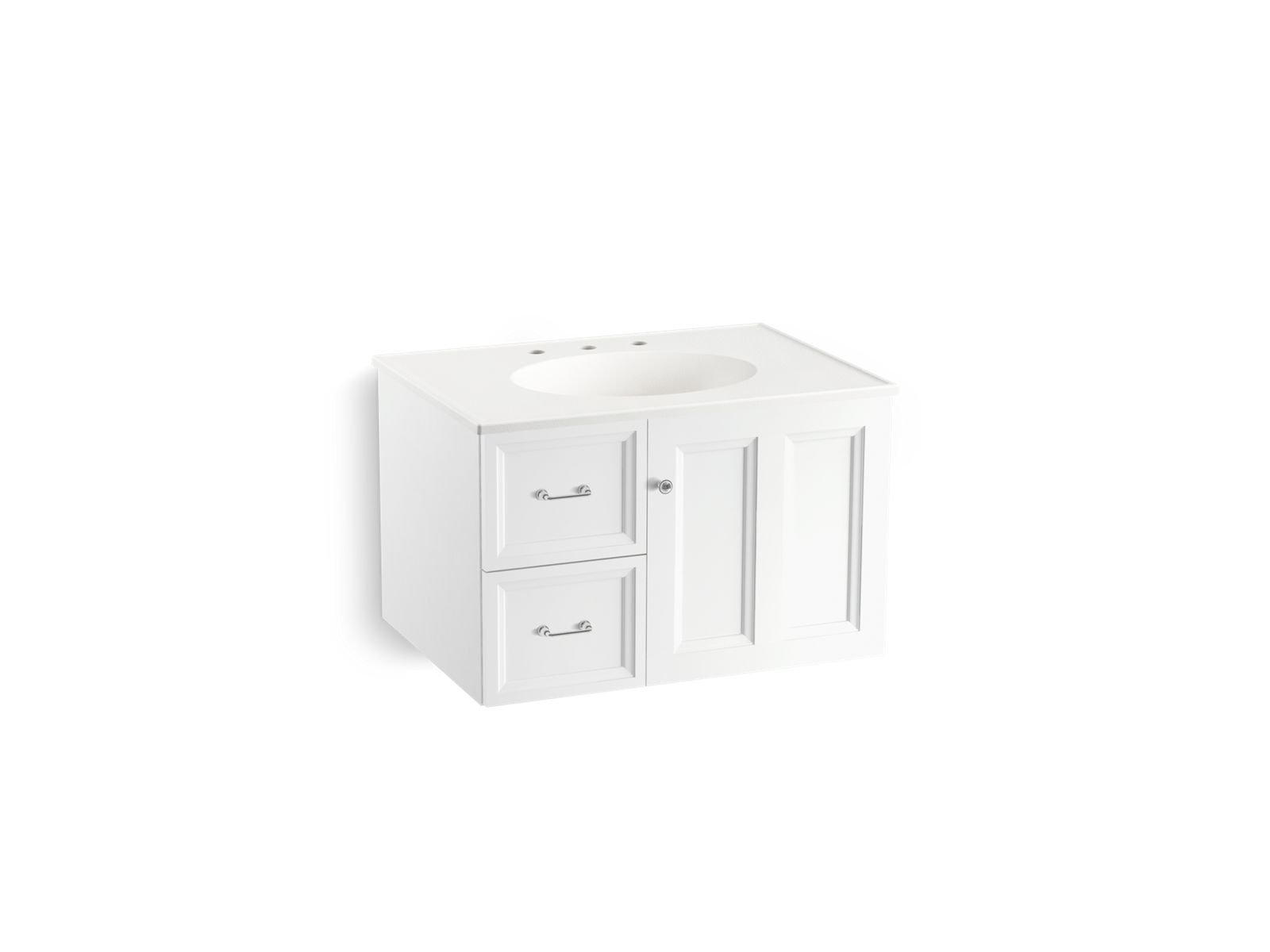 Damask® 30" wall-hung bathroom vanity cabinet