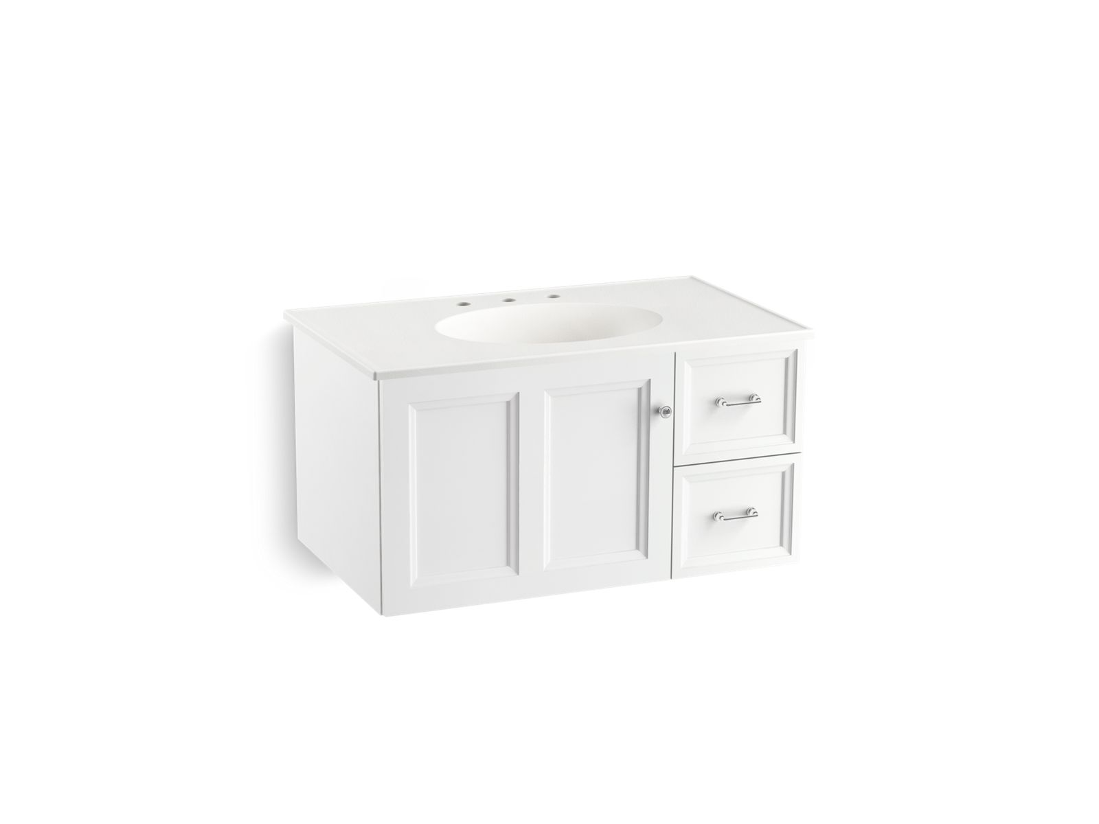 Damask® 36" wall-hung bathroom vanity cabinet
