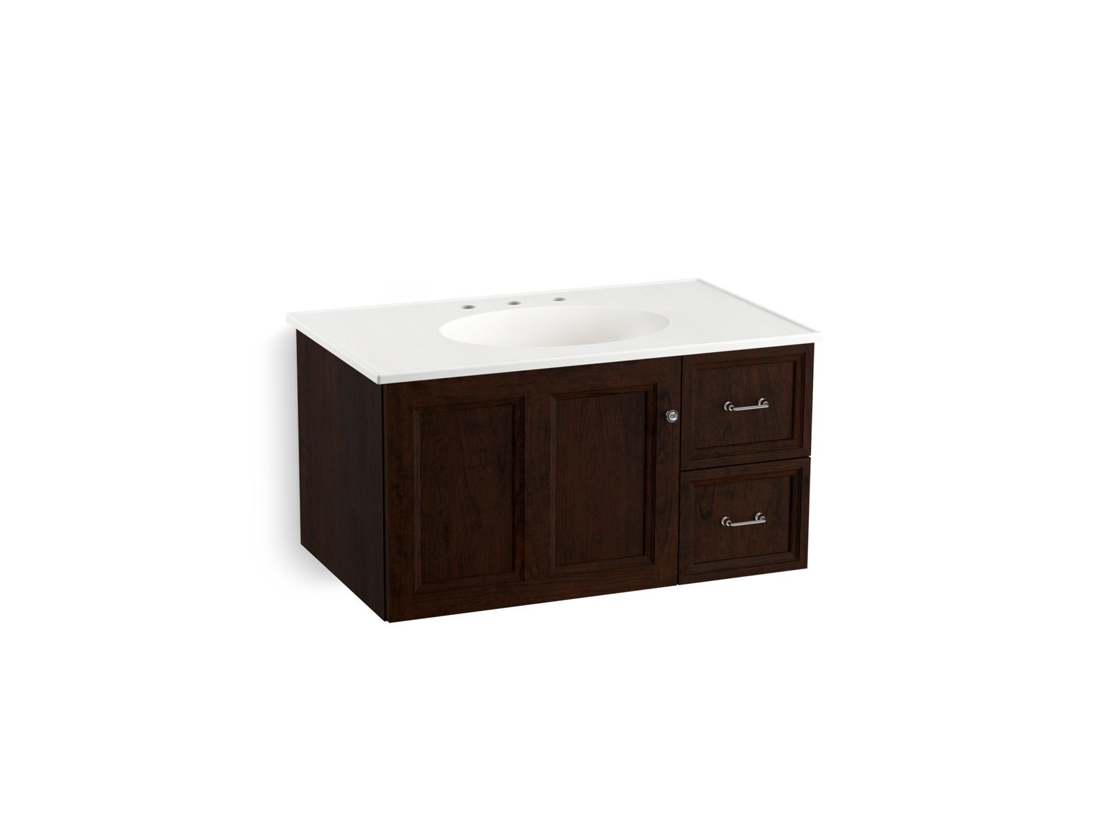 Damask® 36" wall-hung bathroom vanity cabinet