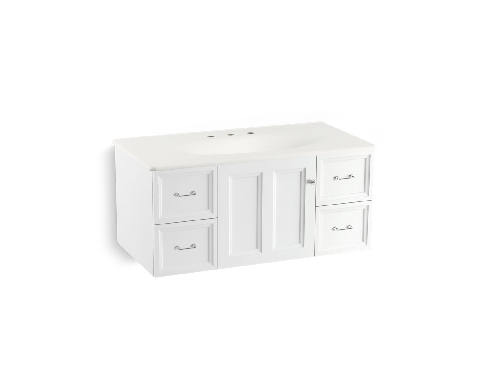 Damask® 42" wall-hung bathroom vanity cabinet