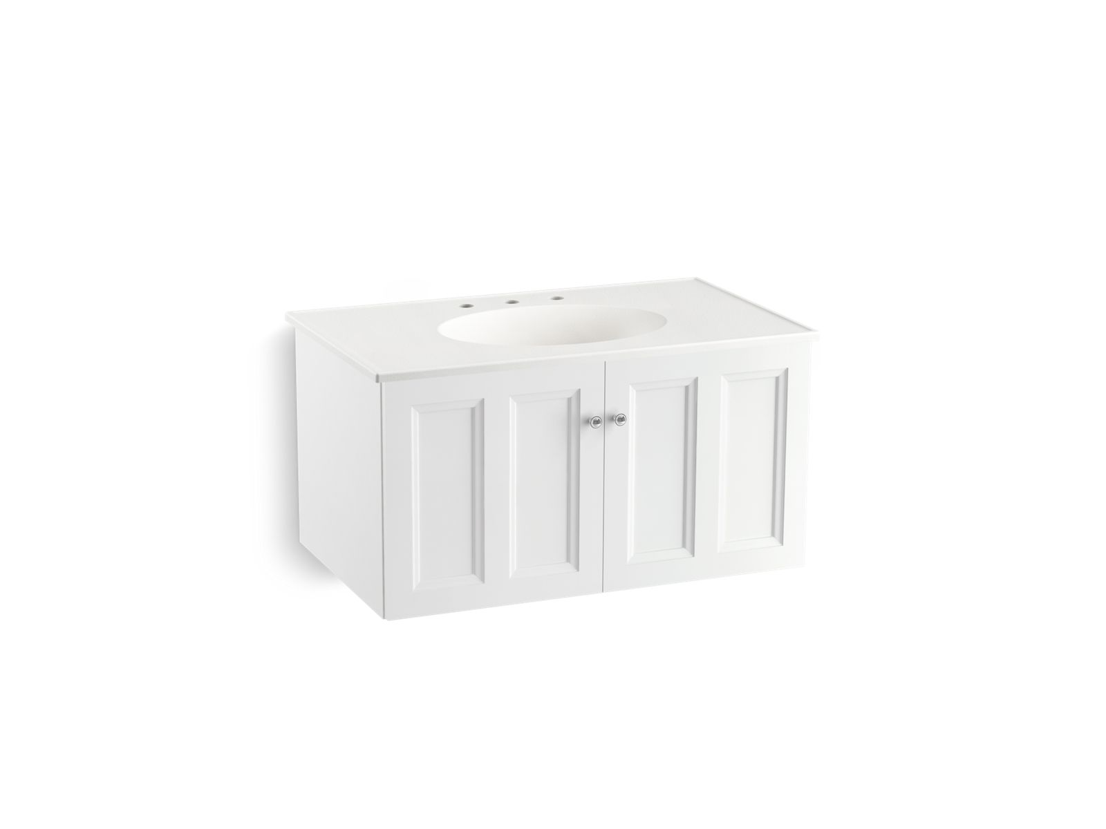 Damask® 36" wall-hung bathroom vanity cabinet