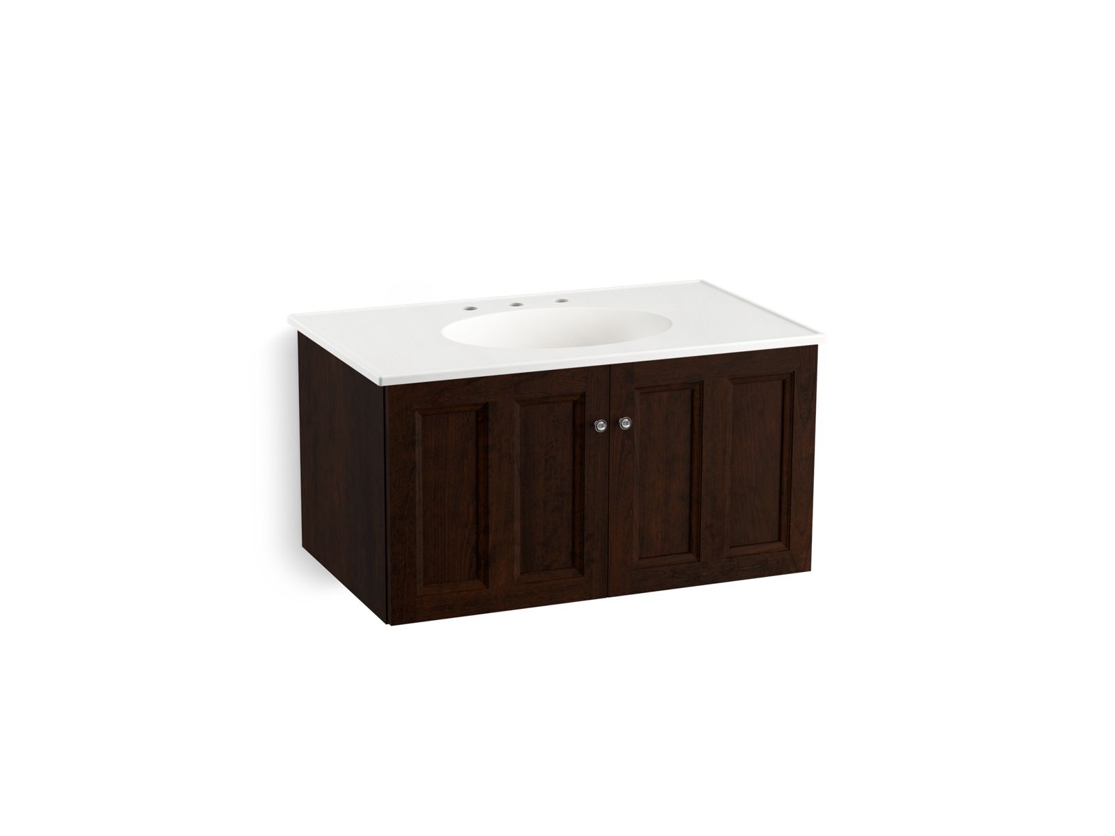 Damask® 36" wall-hung bathroom vanity cabinet