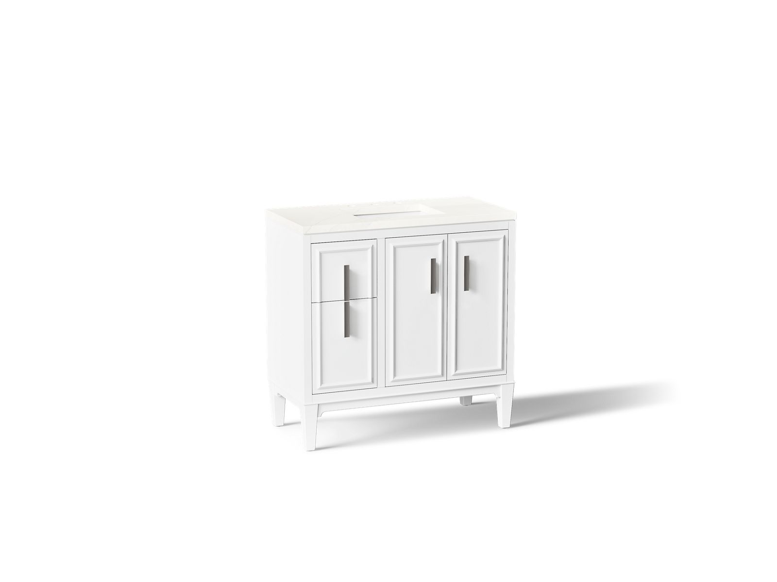 Southerk® 36" bathroom vanity cabinet with sink and quartz top