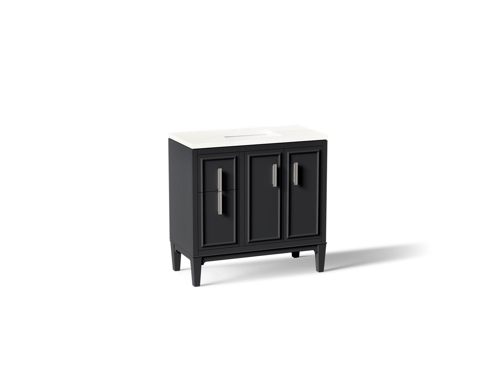Southerk® 36" bathroom vanity cabinet with sink and quartz top