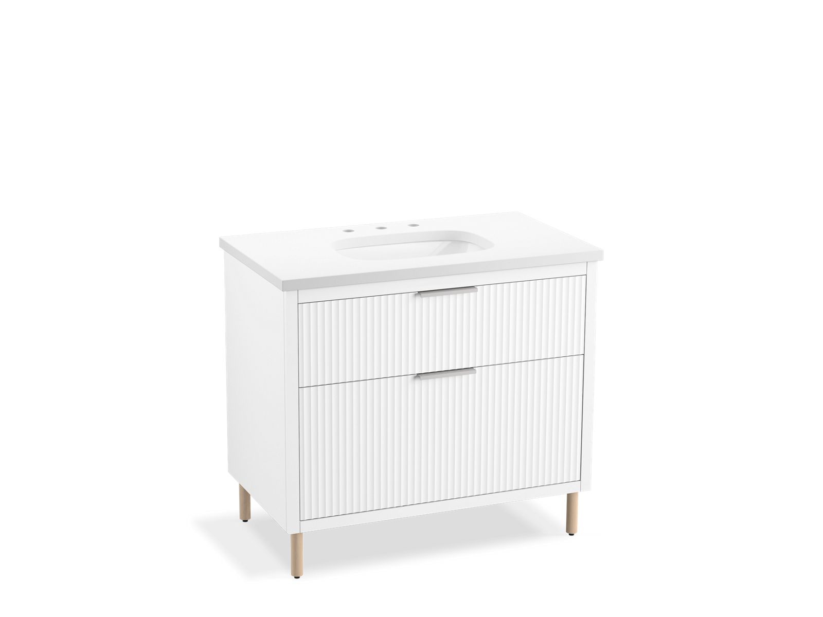 Spacity® 36" wall-hung bathroom vanity cabinet with sink and quartz top