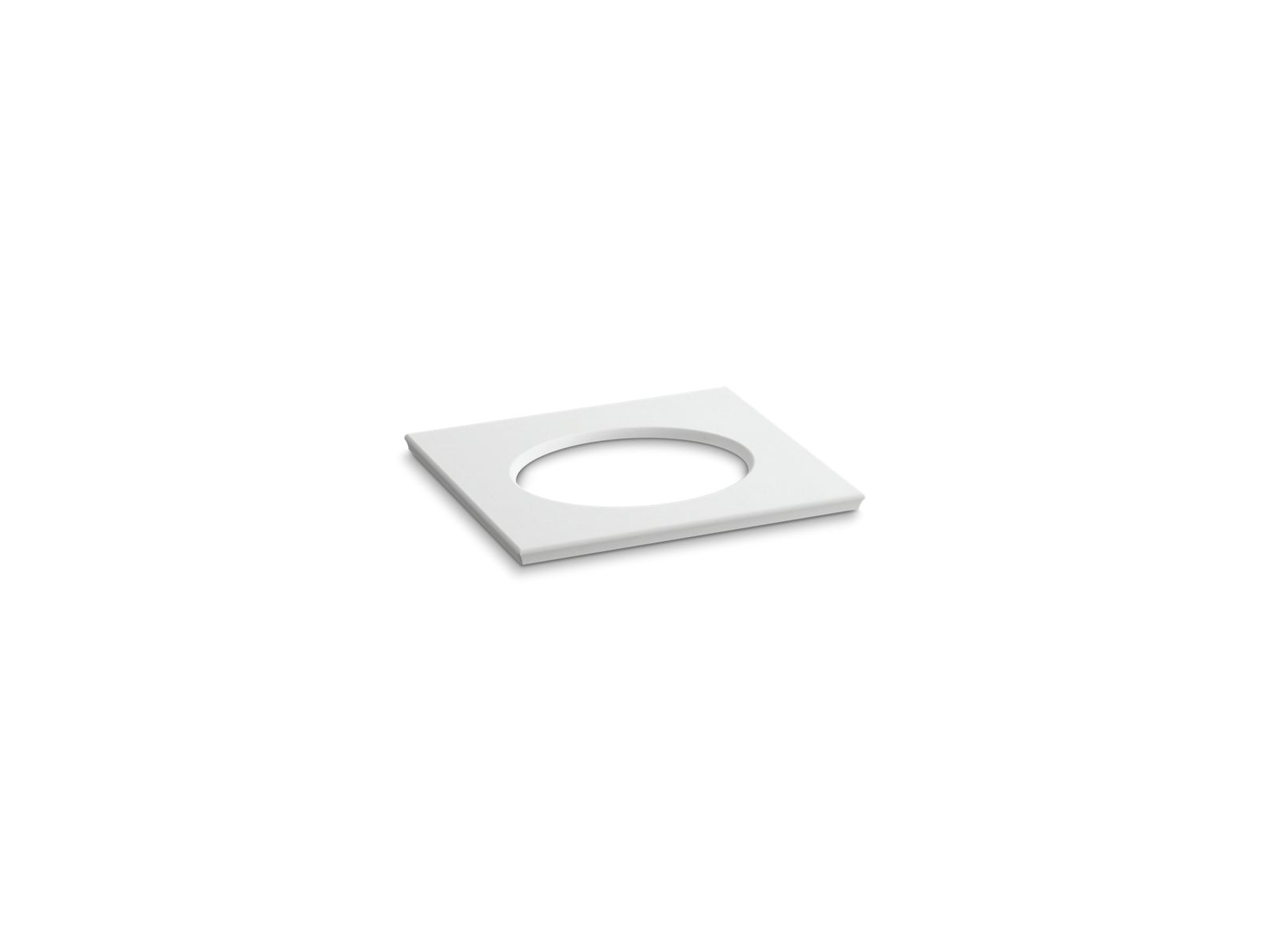 Solid/Expressions® 25" vanity top with single Verticyl® oval cutout