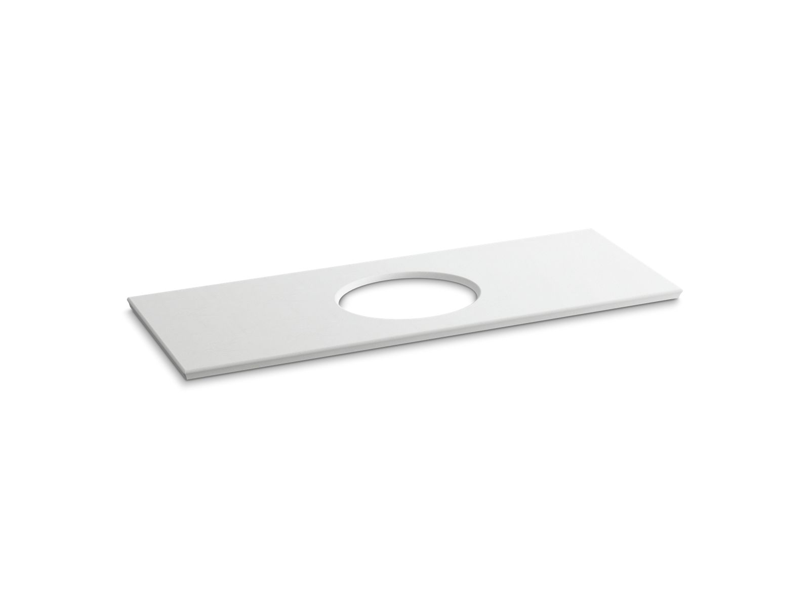 Solid/Expressions® 61" vanity top with single Verticyl® oval cutout