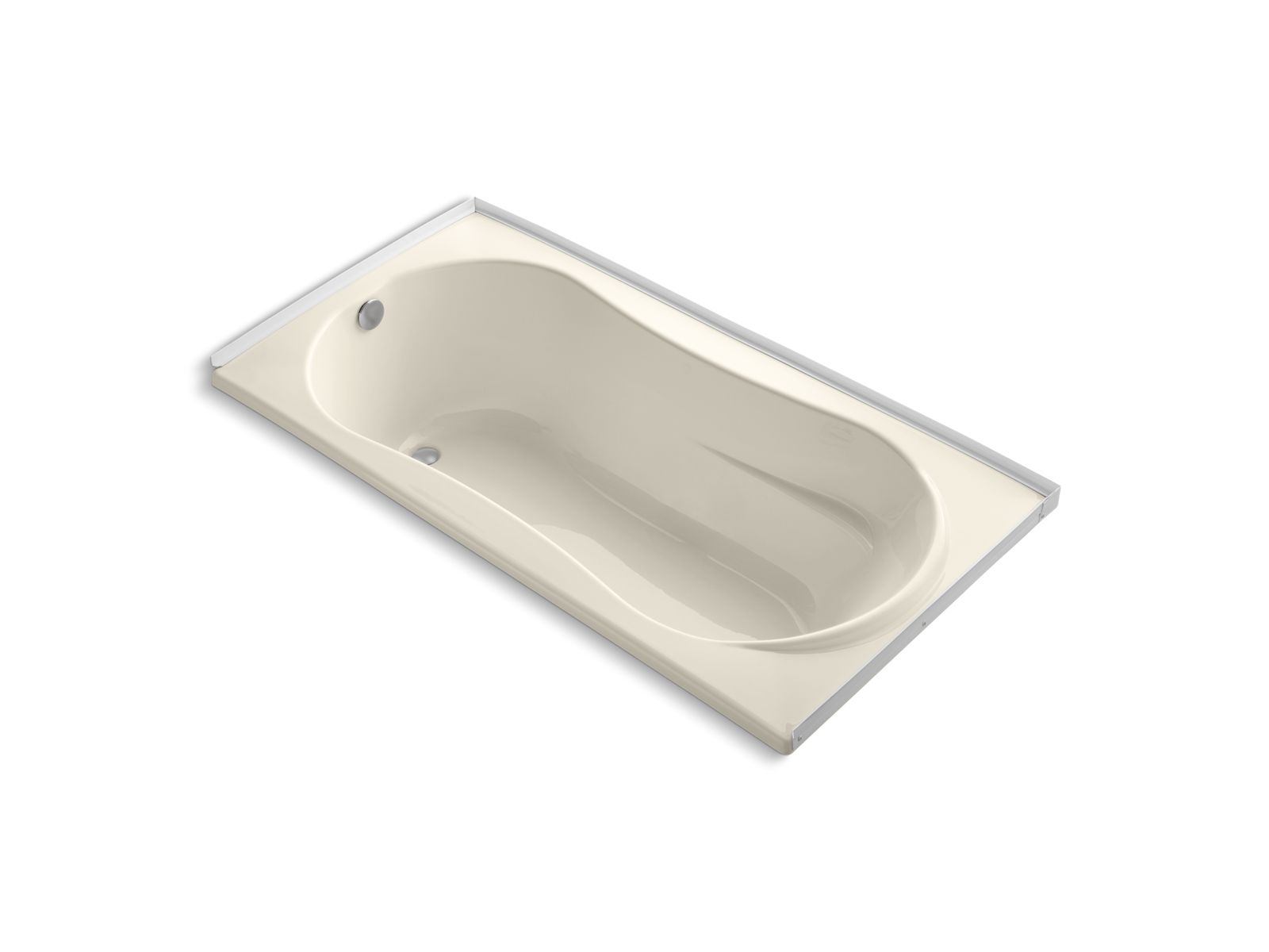 7236 72" x 36" alcove bath with flange and left-hand drain