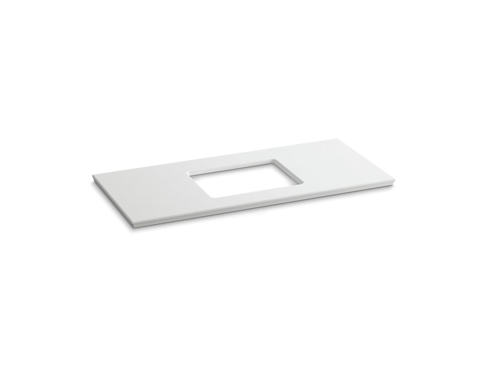 Solid/Expressions® 49" vanity top with single Verticyl® rectangular cutout
