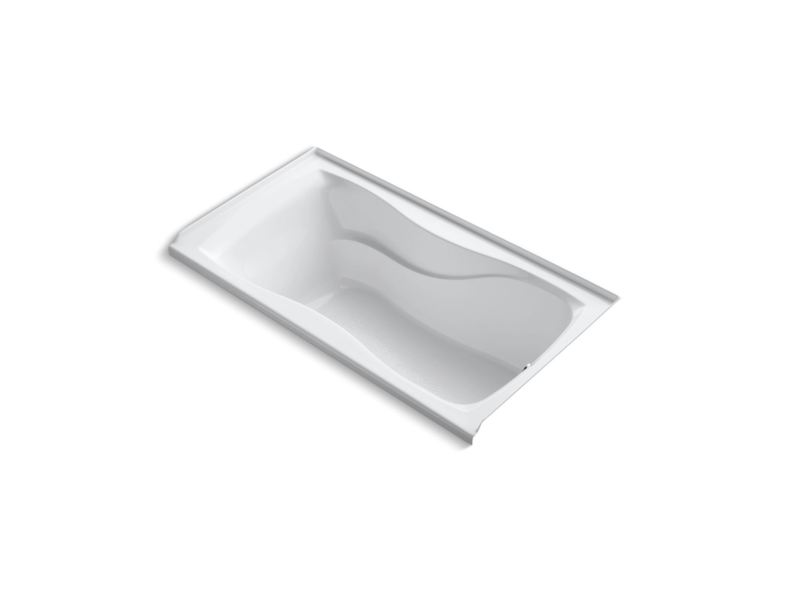 Hourglass® 32 60" x 32" alcove bath with integral flange and right-hand drain