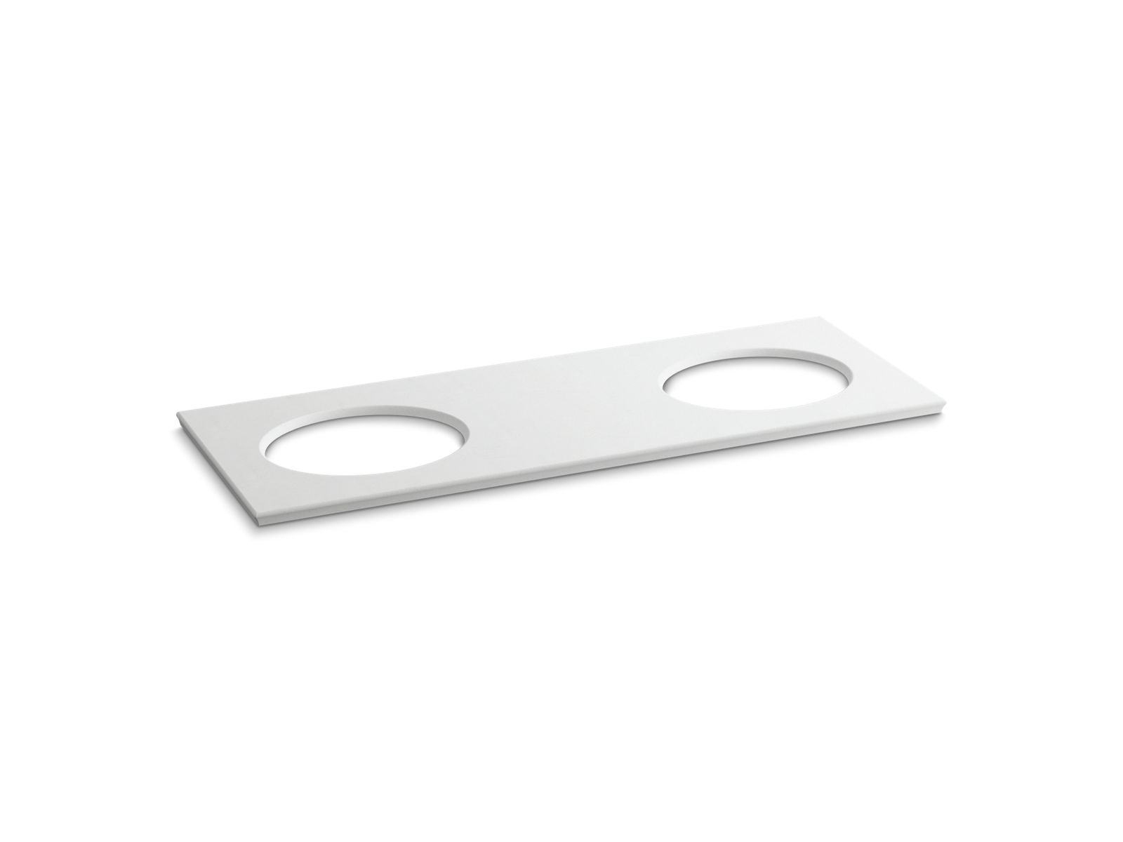 Solid/Expressions® 61" vanity top with double Verticyl® oval cutout
