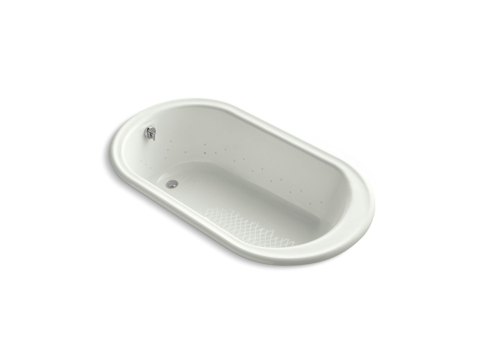 Iron Works® 66" x 36" drop-in BubbleMassage™ air bath with Dune airjet trim and end drain