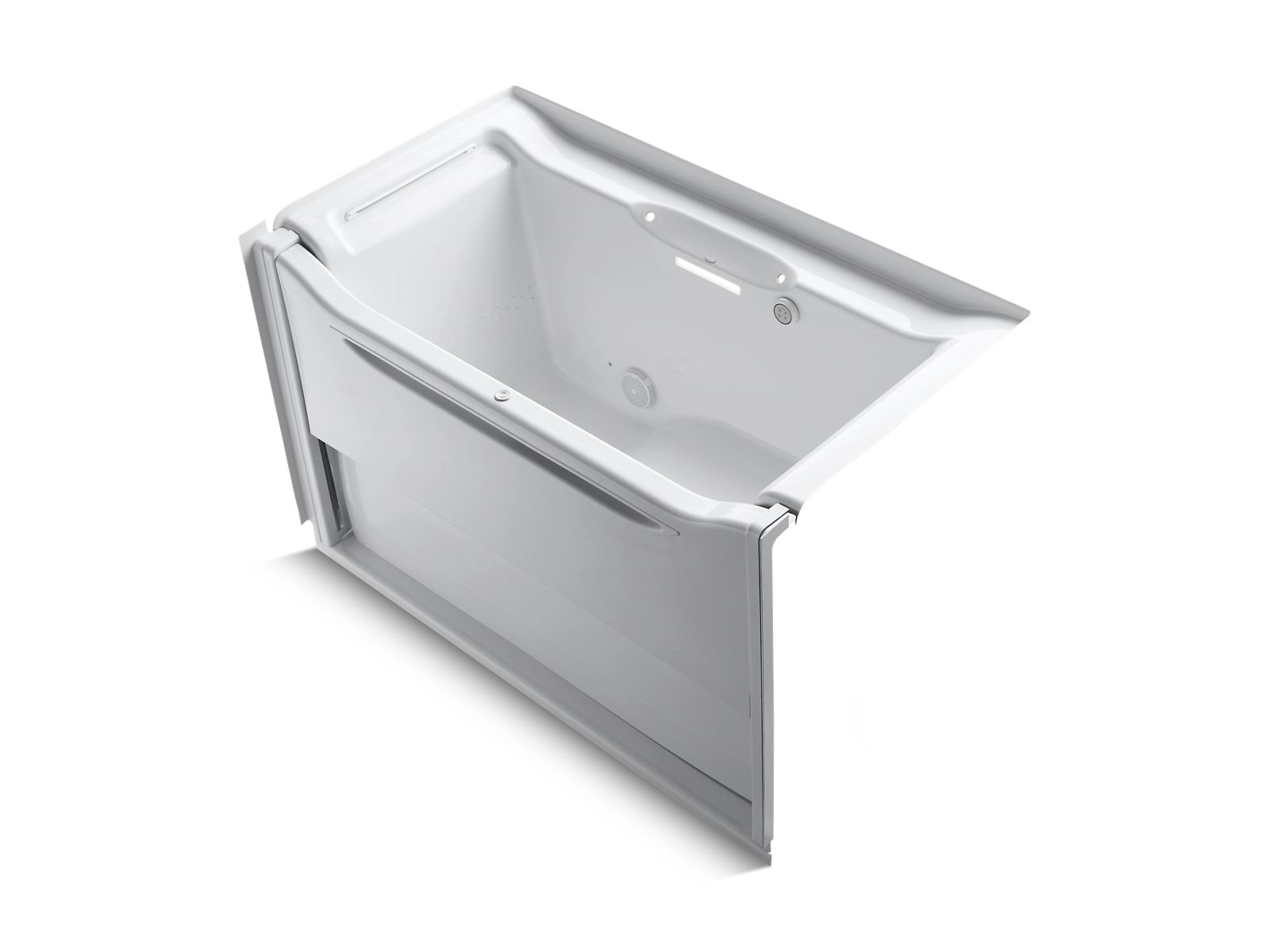 Elevance® Rising Wall 60-1/4" x 34" alcove BubbleMassage™ air bath with left-hand drain