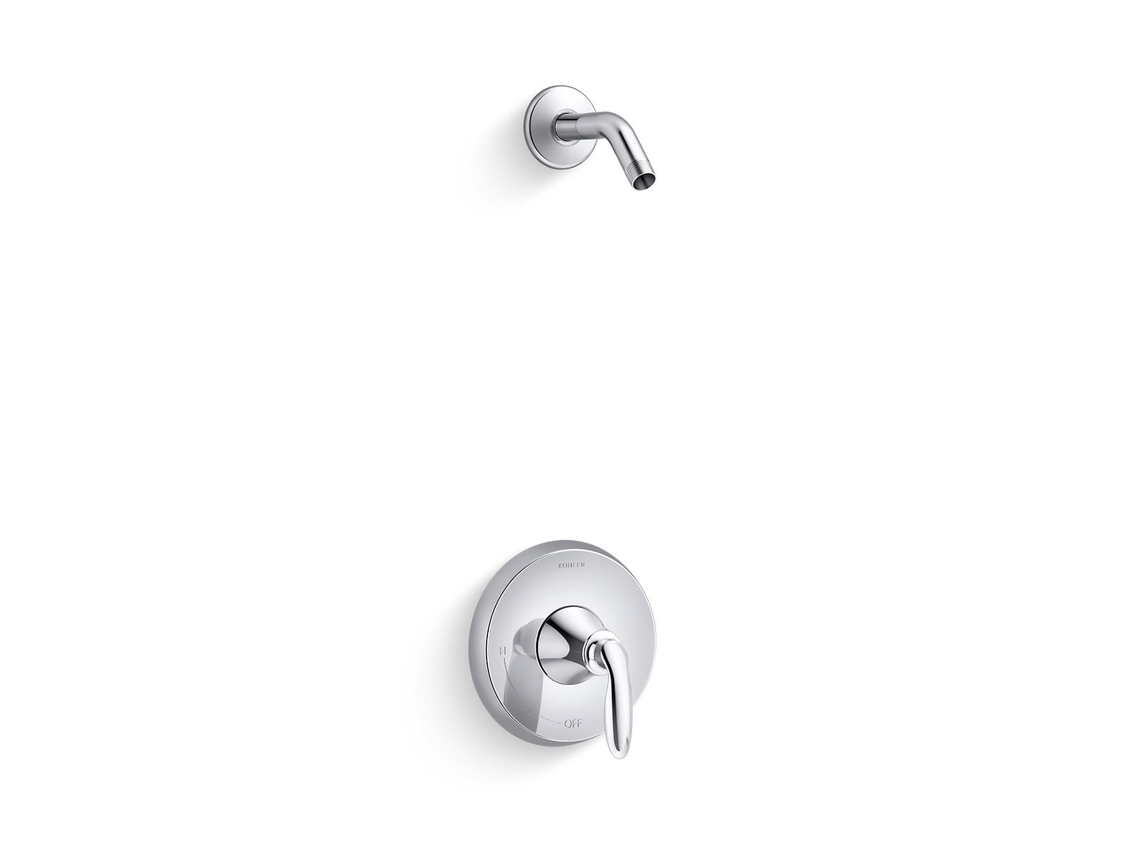 Coralais® Shower valve trim with lever handle, less showerhead, project pack