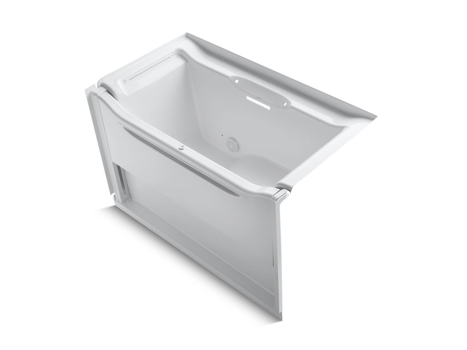 Elevance® Rising Wall 60-1/4" x 34" alcove bath with Bask® heated surface and left-hand drain