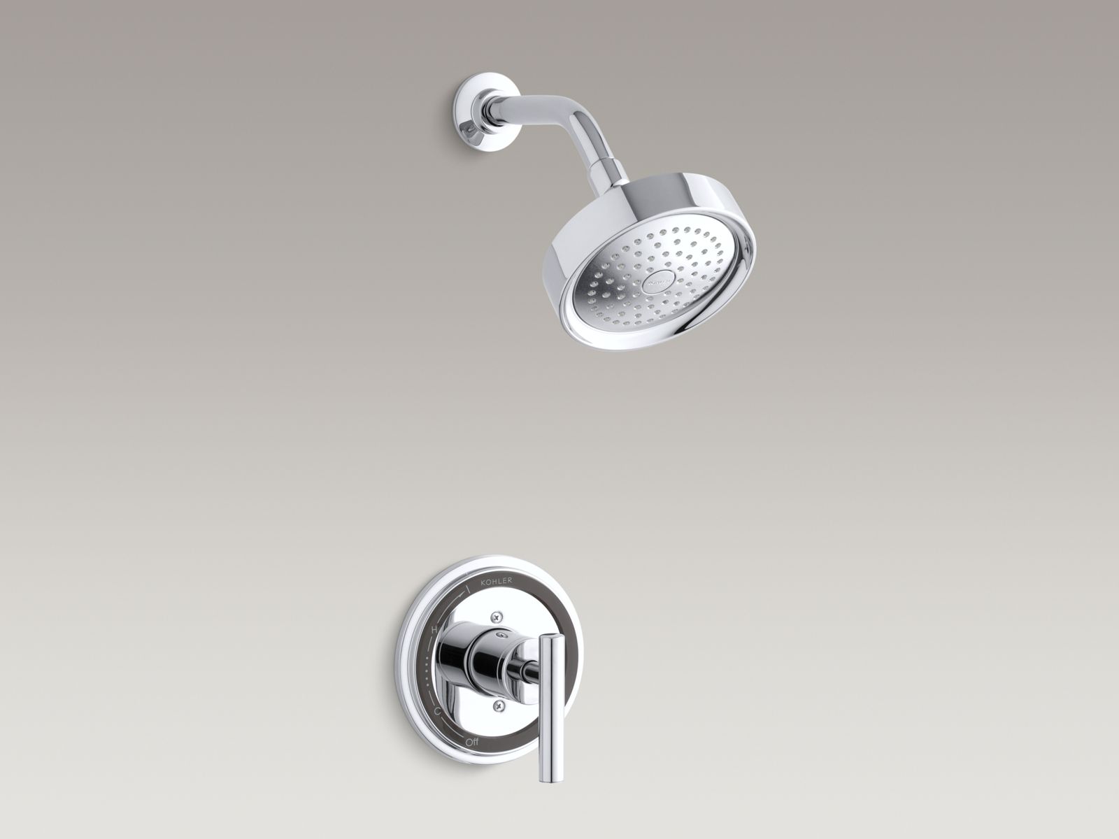 Taboret(R) Rite-Temp(R) pressure-balancing shower faucet trim with lever handle, valve not included