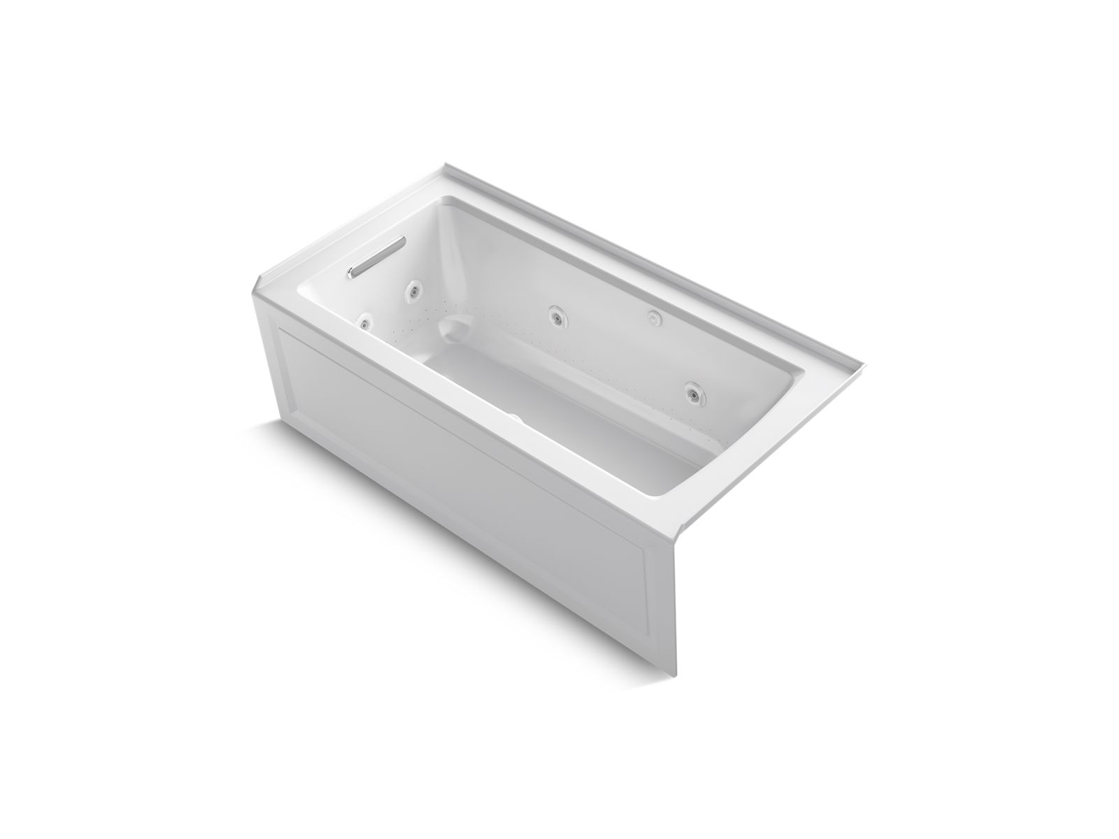 Archer® 60" x 30" alcove BubbleMassage™ air bath and whirlpool with left-hand drain