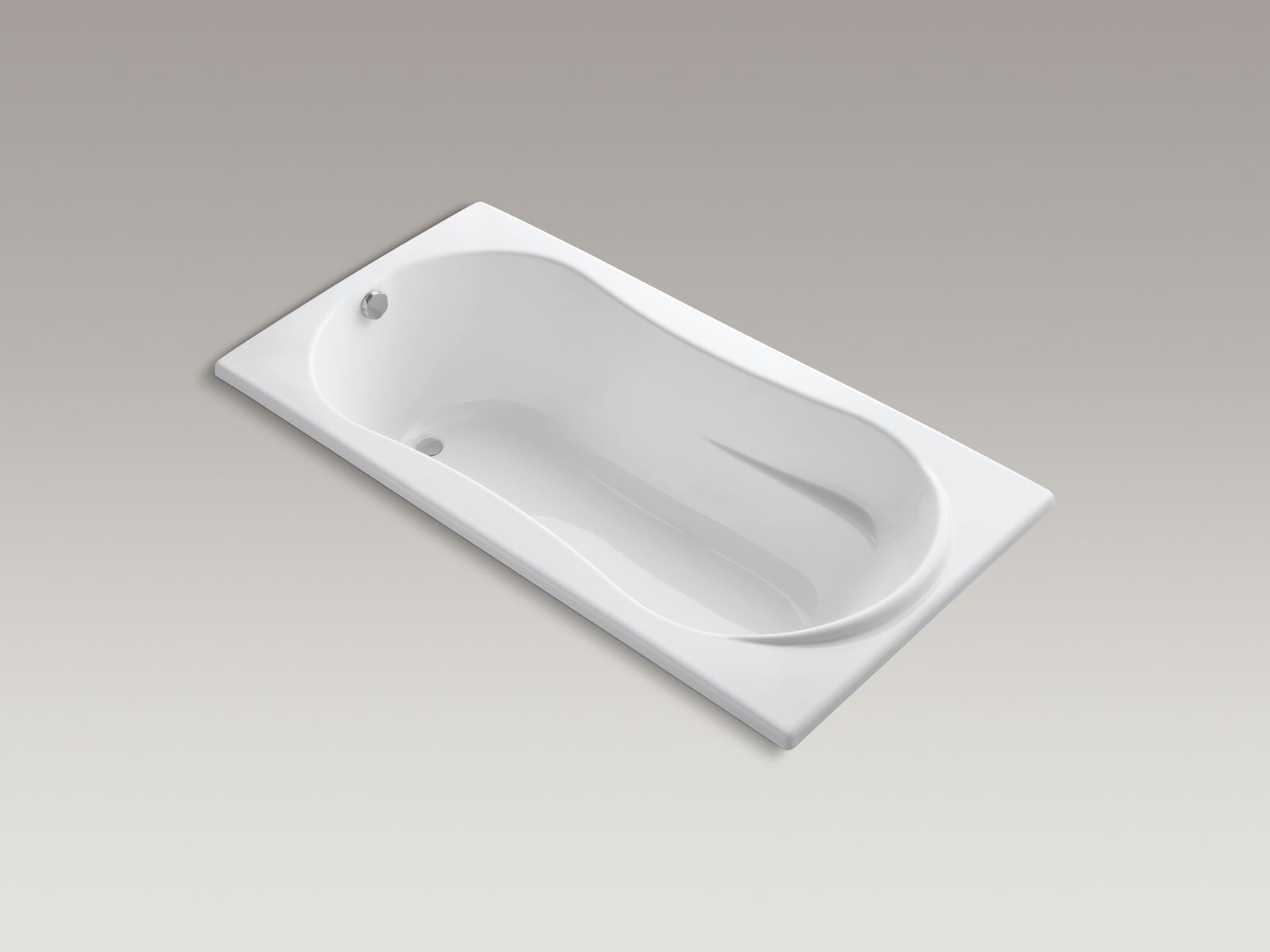 7236 72" x 36" drop-in bath with reversible drain