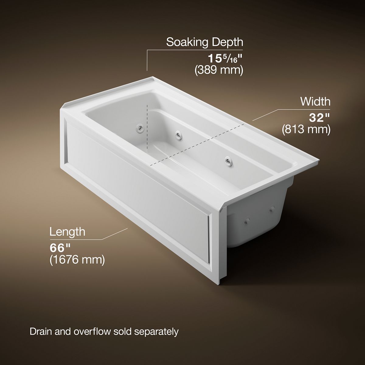 6673-archer-66-x-32-alcove-heated-whirlpool-right-drain-15.jpg Archer® 66" x 32" alcove heated whirlpool, right drain