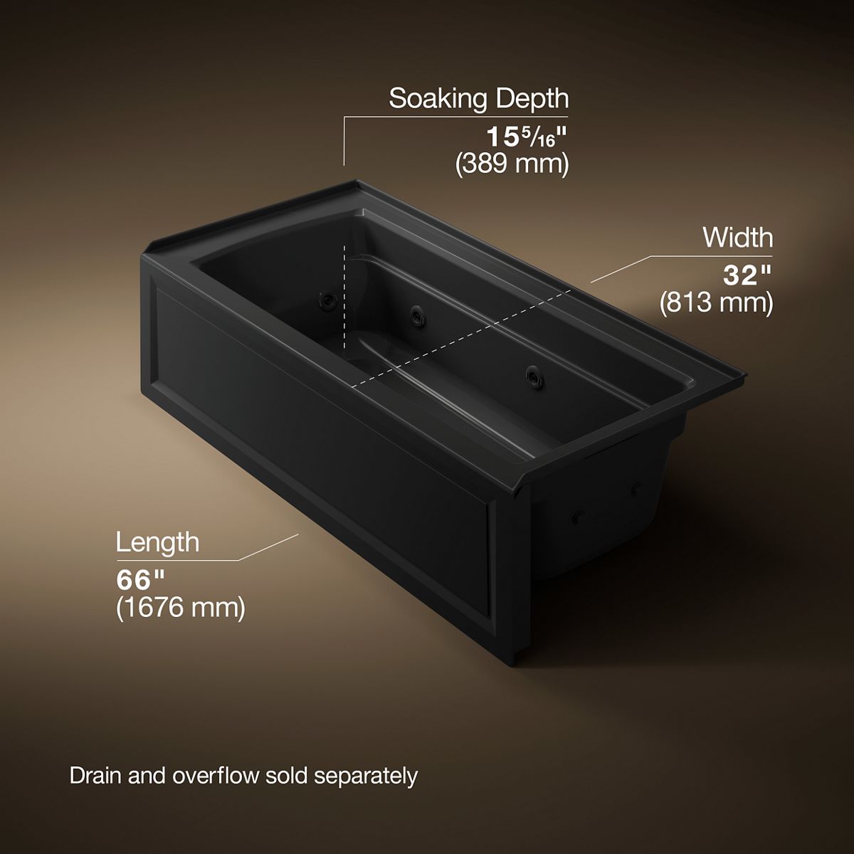 6673-archer-66-x-32-alcove-heated-whirlpool-right-drain-16.jpg Archer® 66" x 32" alcove heated whirlpool, right drain