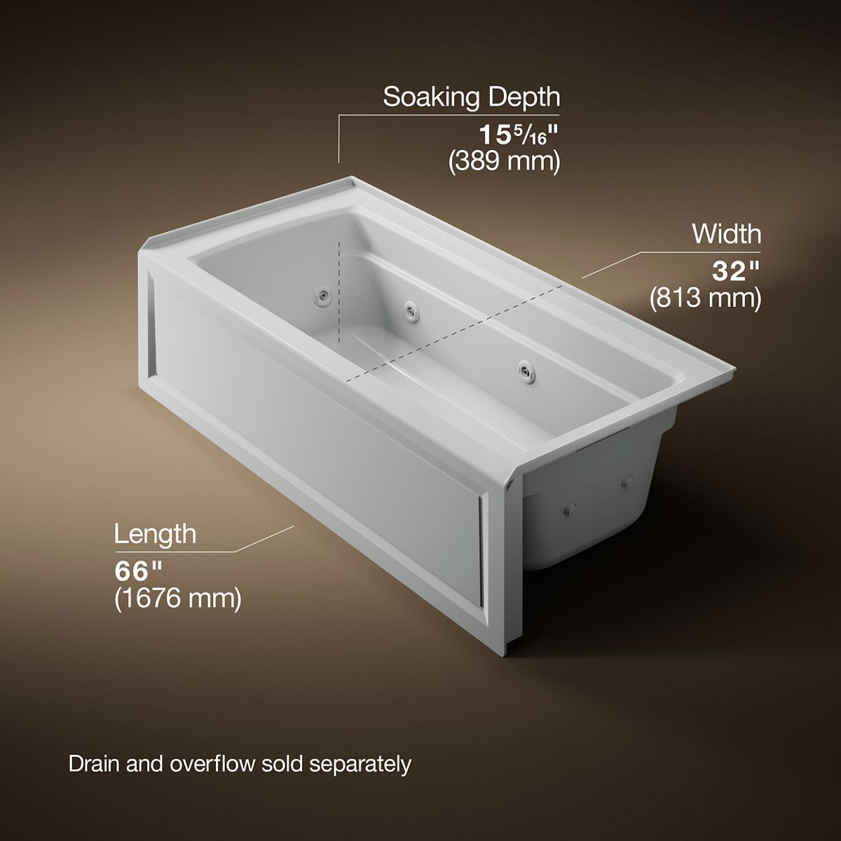 6673-archer-66-x-32-alcove-heated-whirlpool-right-drain-17.jpg Archer® 66" x 32" alcove heated whirlpool, right drain