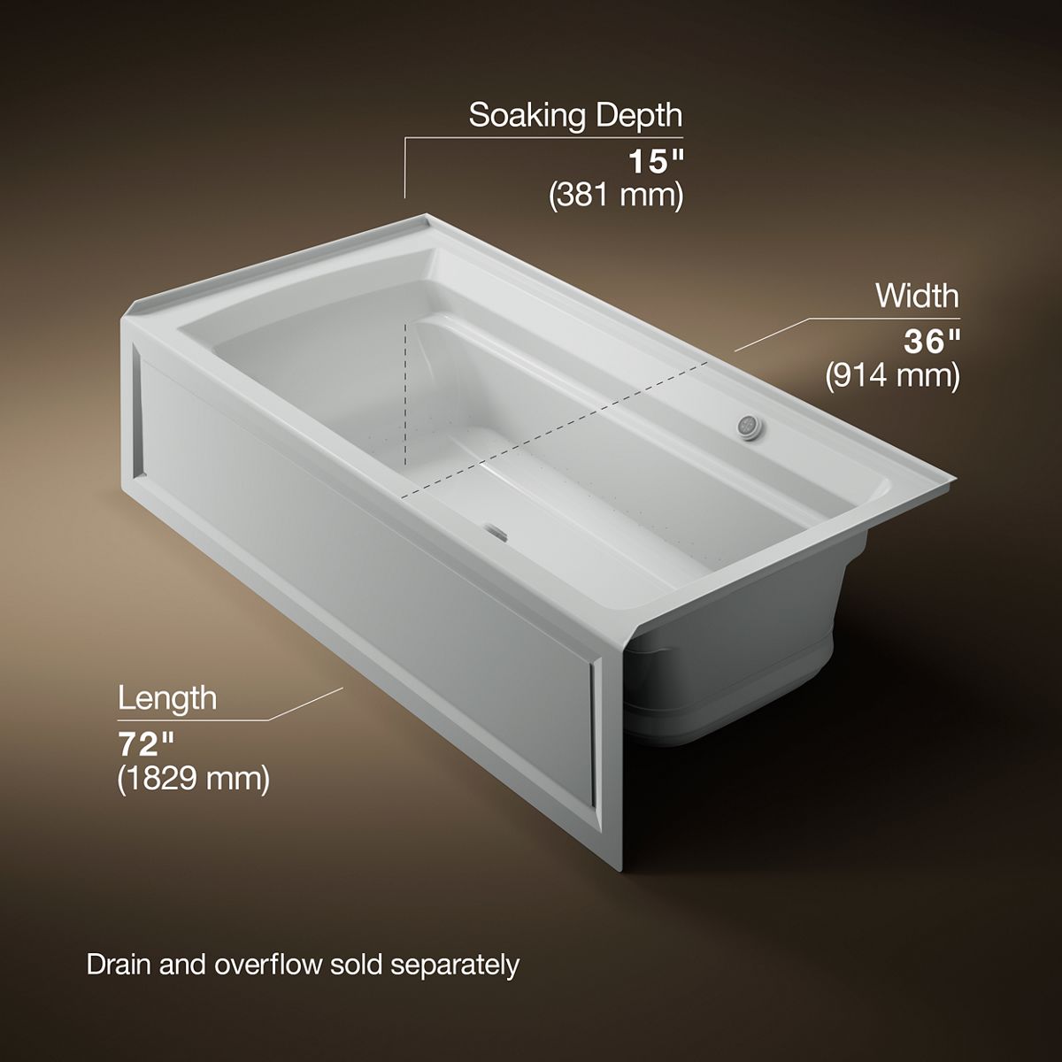 6684-archer-72-x-36-alcove-heated-bubblemassage-air-bath-with-bask-heated-surface-right-drain-14.jpg Archer® 72" x 36" alcove Heated BubbleMassage™ air bath with Bask® heated surface, right drain