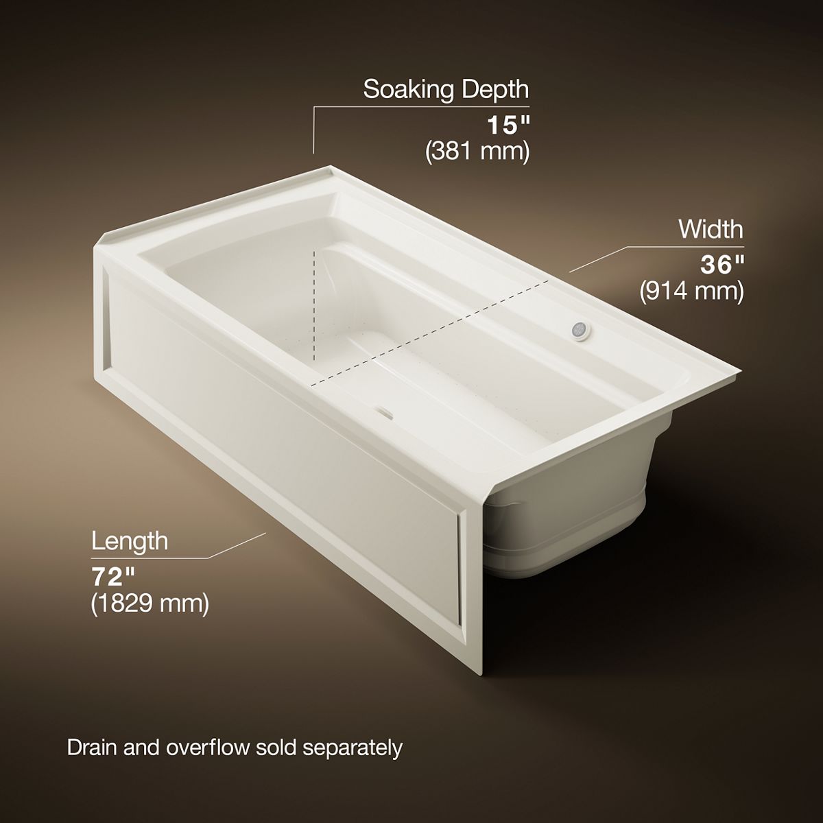 6684-archer-72-x-36-alcove-heated-bubblemassage-air-bath-with-bask-heated-surface-right-drain-15.jpg Archer® 72" x 36" alcove Heated BubbleMassage™ air bath with Bask® heated surface, right drain