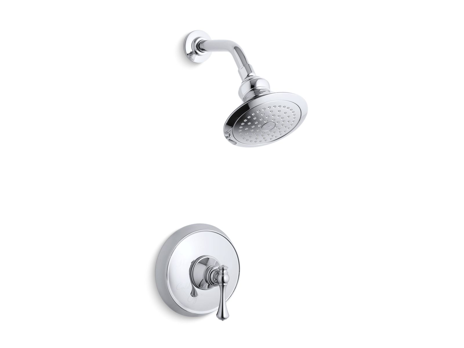 Revival® Rite-Temp® shower valve trim with traditional lever handle and 2.5 gpm showerhead