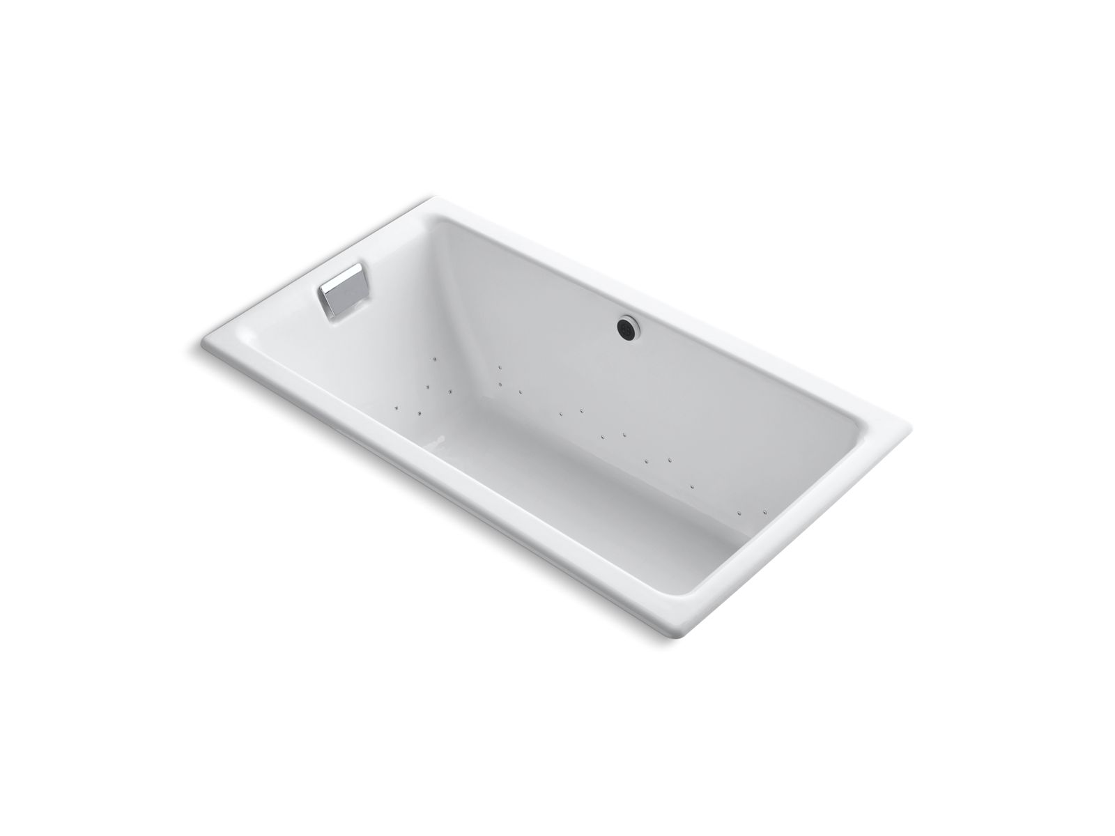 Tea-for-Two® 66" x 36" drop-in BubbleMassage™ air bath with Polished Chrome airjet finish finish