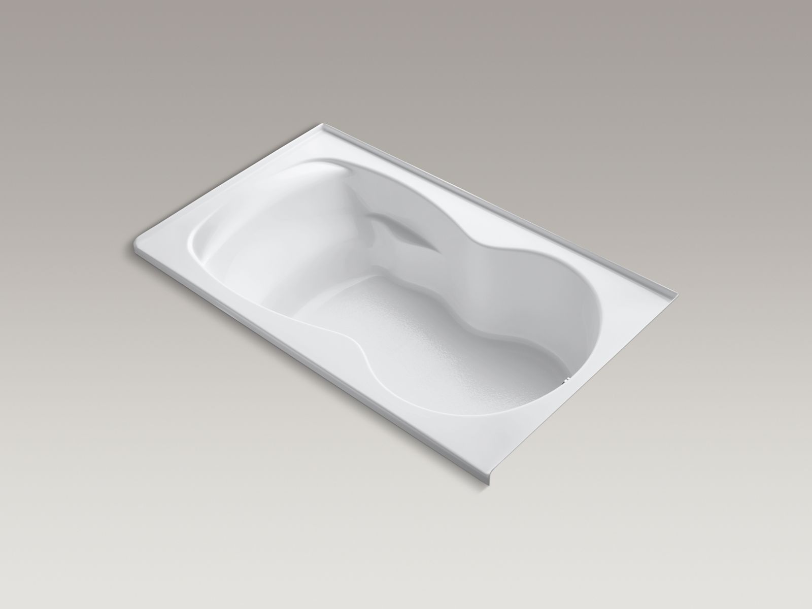 Synchrony(R) 72" x 42" alcove bath with integral flange and right-hand drain