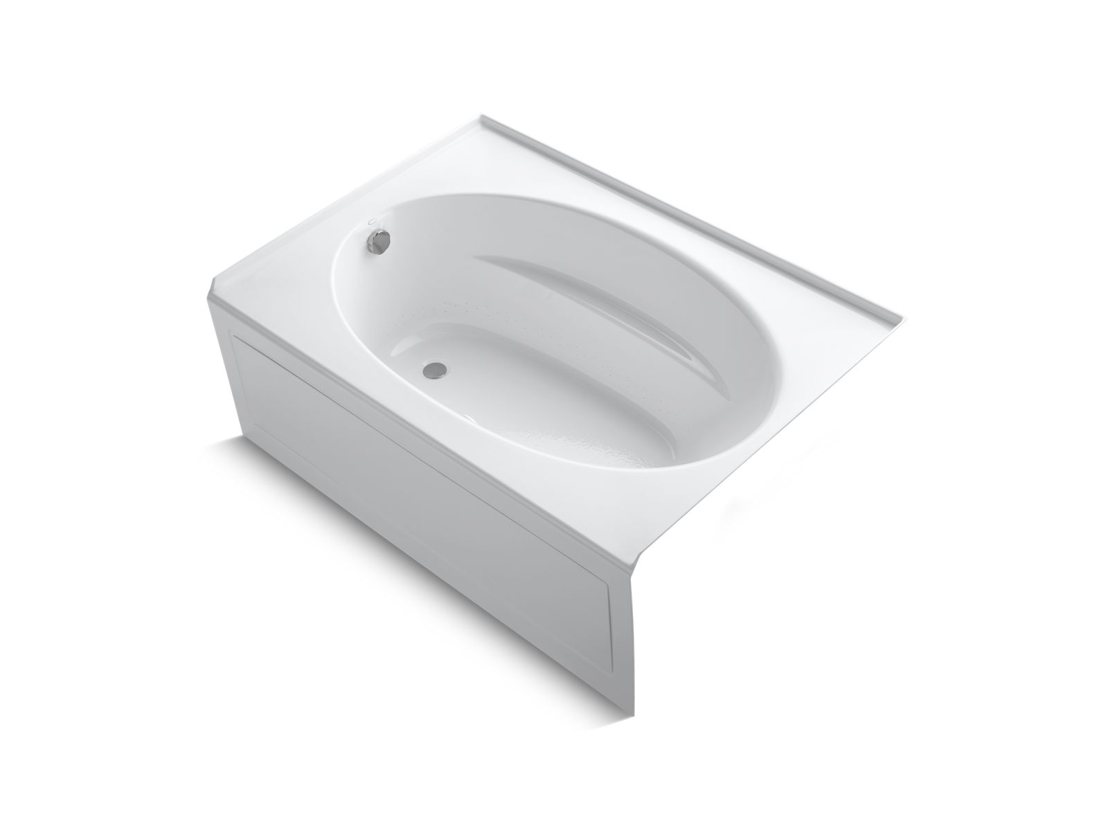 Windward® 60" x 42" alcove BubbleMassage™ air bath with integral apron and left-hand drain