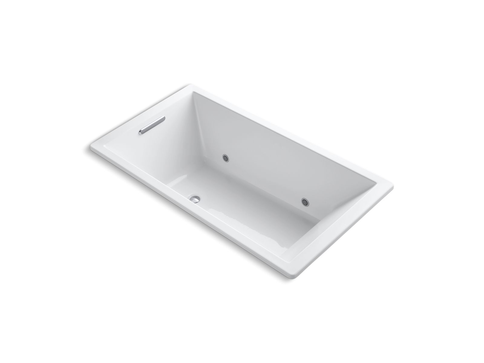Underscore® 66" x 36" drop-in VibrAcoustic® bath with end drain and chromatherapy