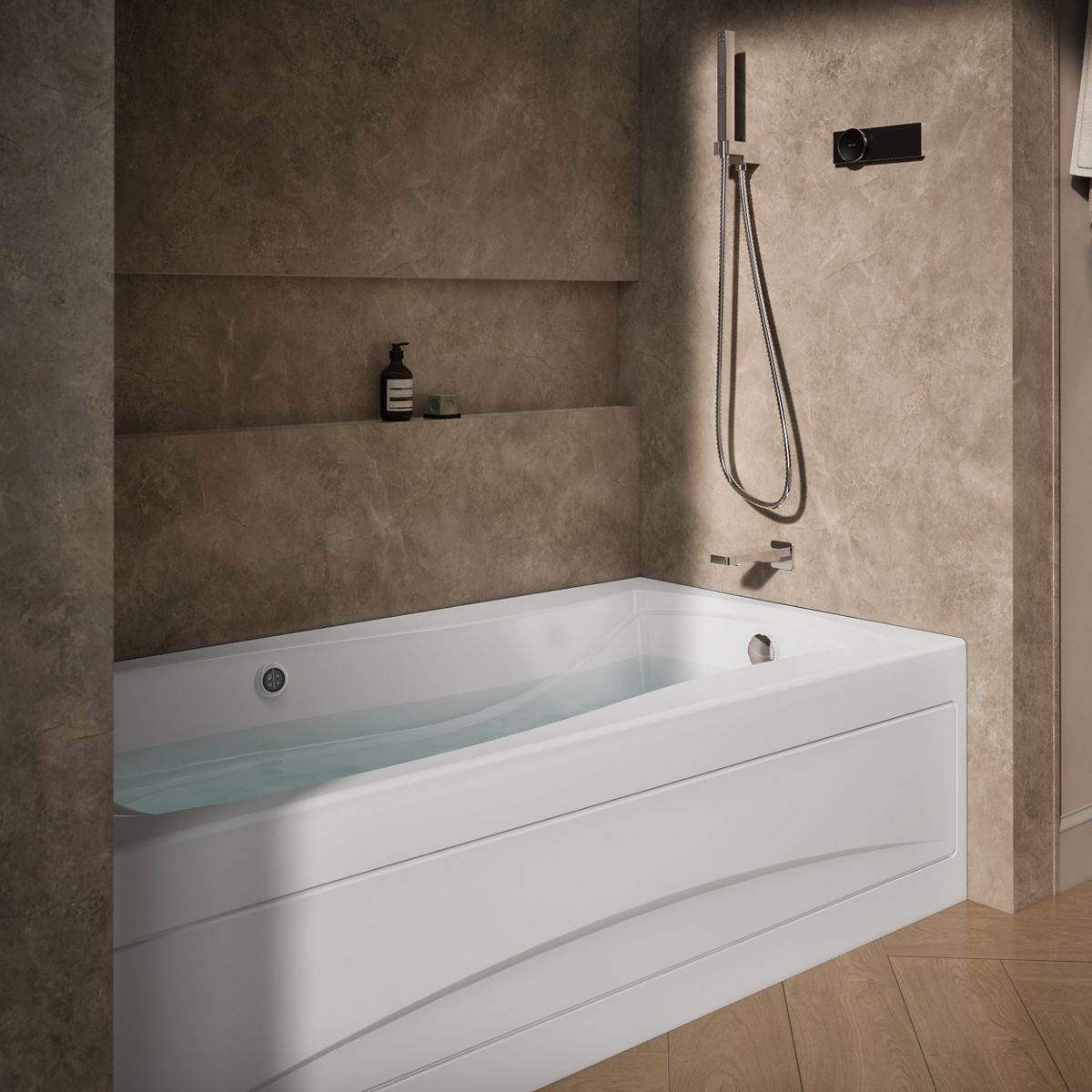7007-mariposa-72-x-36-alcove-whirlpool-bath-with-bask-heated-surface-right-drain-7.jpg Mariposa® 72" x 36" alcove whirlpool bath with Bask® heated surface, right drain