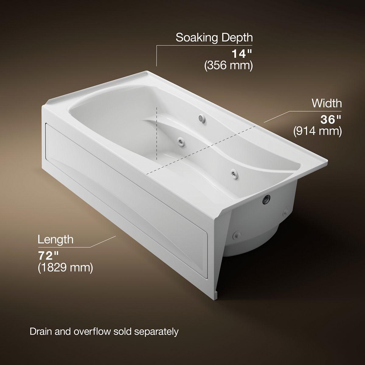 7007-mariposa-72-x-36-alcove-whirlpool-bath-with-bask-heated-surface-right-drain-8.jpg Mariposa® 72" x 36" alcove whirlpool bath with Bask® heated surface, right drain