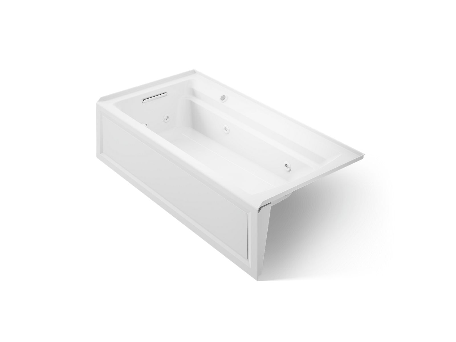 Archer® 72" x 36" alcove whirlpool bath with Bask® heated surface, left drain