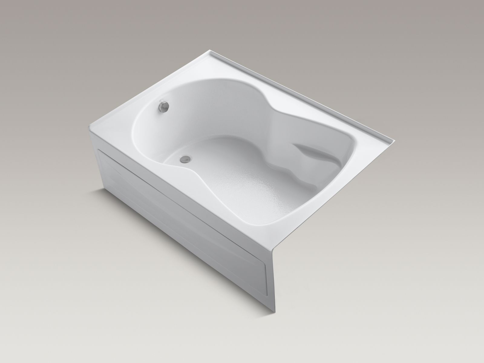 Synchrony(R) 60" x 42" alcove bath with integral apron and left-hand drain