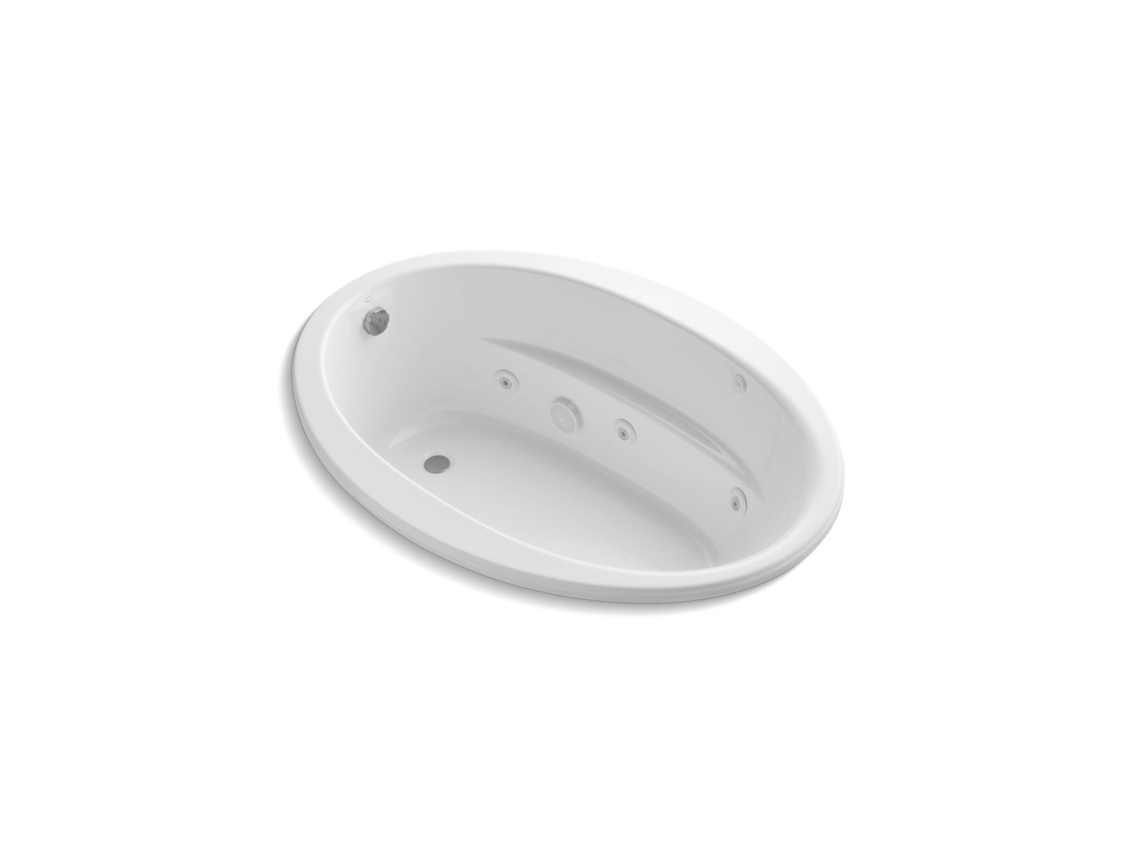 Sunward® 60" x 42" drop-in whirlpool bath with Bask® heated surface