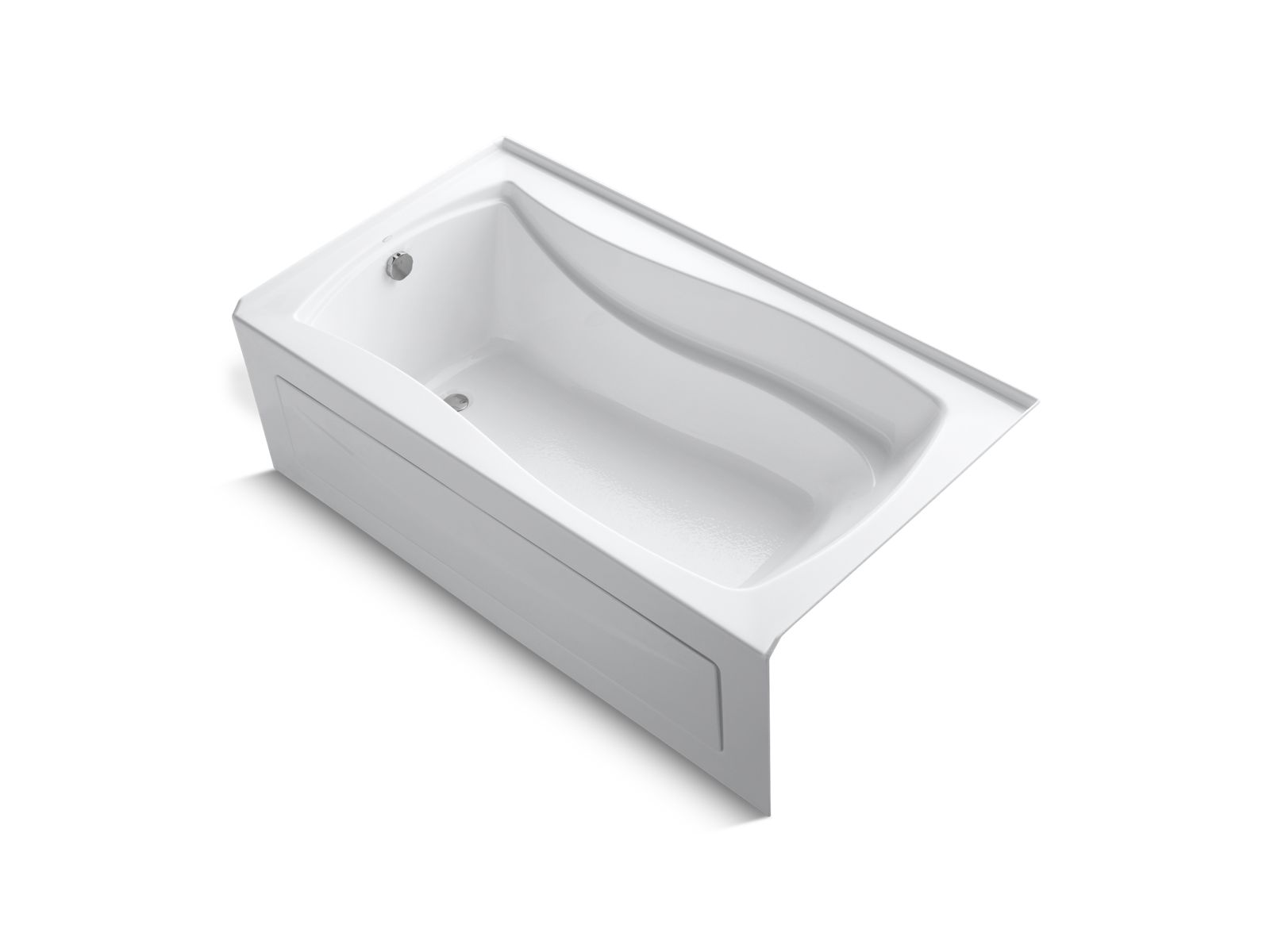 Mariposa® 66" x 36" alcove VibrAcoustic® bath with Bask® heated surface, apron, and left-hand drain