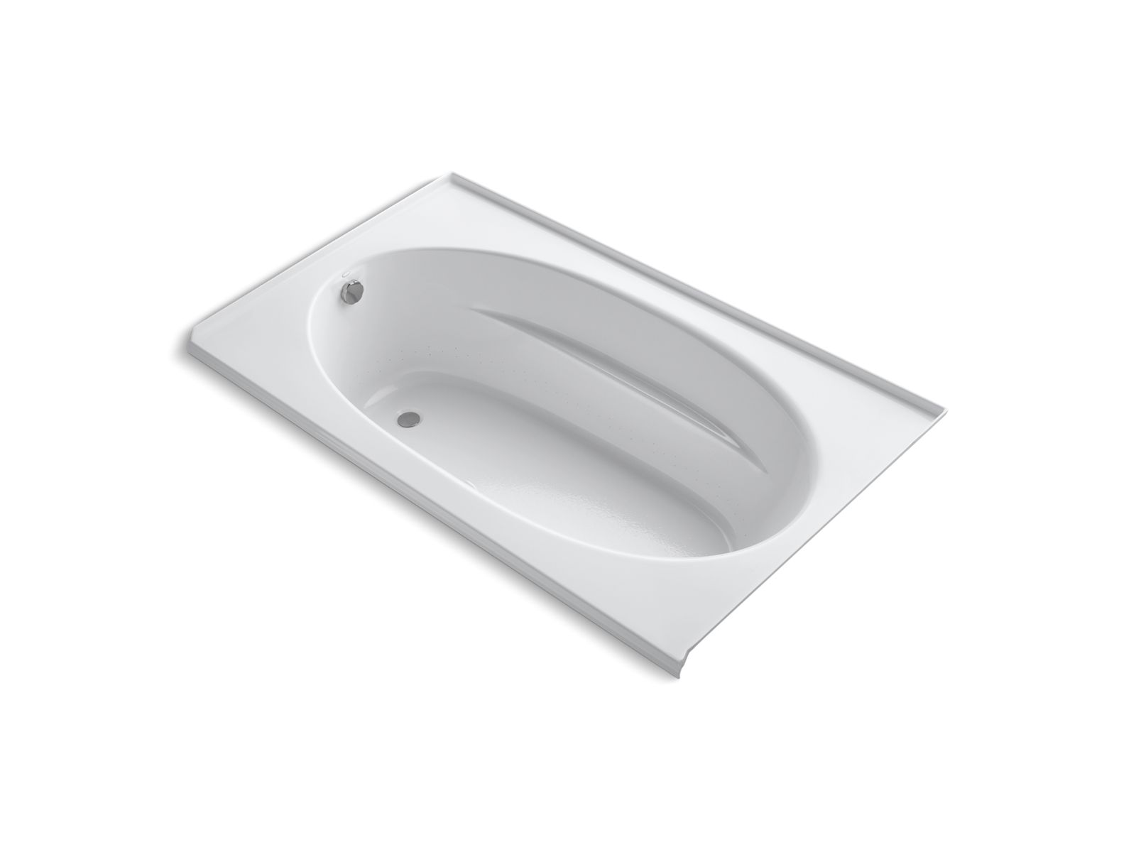 Windward® 72" x 42" alcove BubbleMassage™ air bath with integral flange and left-hand drain